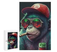 Challenging Chill Monkey Vibe Jigsaw Puzzle for Adults, 1000 PCS, A Satisfying Project for Experienced Puzzlers, for Family Fun