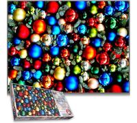 Challenging Christmas Baubles Jigsaw Puzzle - 1000 Pieces - Perfect for Adults, Festive Gift
