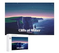 Challenging Cliffs of Moher, Ireland at Night Jigsaw Puzzle for Adults, 1000 PCS, Versatile Leisure for Adults Who Enjoy Jigsaws, for Cosy Nights