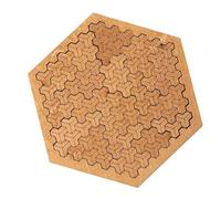 Challenging Fractal Tray Puzzle, Intricate Wooden Jigsaw with Complex Geometric Patterns (Triangular)