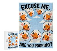 Challenging Funny Geese Asking 'Are You Pooping？' Jigsaw Puzzle for Adults, 500 PCS, A Rewarding Pastime for Dedicated Jigsaw Fans, for Family Nights