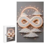 Challenging Infinity Symbol with Clouds And Stars Jigsaw Puzzle for Adults, 1000 PCS, A Rewarding Pastime for Dedicated Jigsaw Fans, for Indoor Play