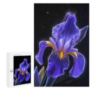 Challenging Iris Flower Puzzle 1000 Piece Wooden Jigsaw - Beautiful Nature-Inspired Art, Fun and Relaxing Puzzle for Adults, Finished Size 30 x 20 Inches