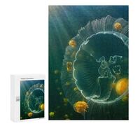 Challenging Jellyfish Swarm Underwater with Sun Rays Jigsaw Puzzle for Adults, 300 PCS, Versatile Leisure for Adults Who Enjoy Jigsaws, at Home