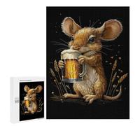 Challenging Jerboa Beer Jigsaw Puzzle for Adults, 500 PCS, A Rewarding Pastime for Dedicated Jigsaw Fans, for Indoor Play