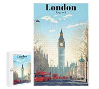 Challenging London England Travel Jigsaw Puzzle for Adults, 1000 PCS, A Creative Way to Unwind after A Busy Day, for Quiet Evenings