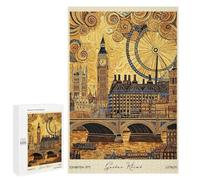 Challenging London Skyline Travel Klimt Jigsaw Puzzle for Adults, 1000 PCS, A Creative Way to Unwind after A Busy Day, for Quiet Evenings