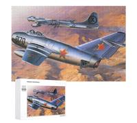 Challenging Mikoyan Gurevich MiG15 Jigsaw Puzzle for Adults, 1000 PCS, A Rewarding Pastime for Dedicated Jigsaw Fans, for Family Fun