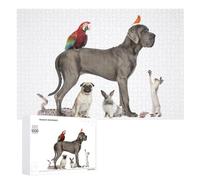 Challenging Pet Diversity Display Jigsaw Puzzle for Adults, 1000 PCS, Versatile Leisure for Adults Who Enjoy Jigsaws, at Home