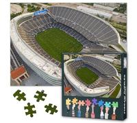 Challenging Puzzle Soldier Field Chicago USA Jigsaw Puzzles 1000 Piece for Adults Aerial Football Stadium Photo Jigsaw Puzzles No Dust Thick Puzzle Unique Brain Teaser for Game Nights(50.5x70.5cm)