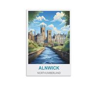 Challenging Puzzles，Alnwick Northumberland Posters JigsawPuzzle 2000 Pieces for Adults Challenging Puzzle Games 100x70cm