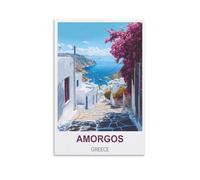 Challenging Puzzles，Amorgos Greece Impossible Difficult Hard Fun 1000 Piece Jigsaw Puzzles for Adults 38x52cm