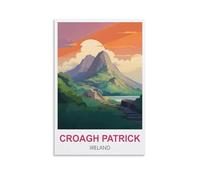 Challenging Puzzles，Croagh Patrick Ireland Posters JigsawPuzzle 1000 Pieces for Adults Challenging Puzzle Games 52x38cm