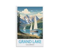 Challenging Puzzles，Grand Lake Colorado Poster Impossible Difficult Hard Fun 1000 Piece Jigsaw Puzzles for Adults 50x70CM