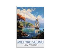 Challenging Puzzles，Milford Sound New Zealand Impossible Difficult Hard Fun 1000 Piece Jigsaw Puzzles for Adults 26x38cm