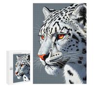 Challenging Snow Leopard Portrait Jigsaw Puzzle for Adults, 1000 PCS, Versatile Leisure for Adults Who Enjoy Jigsaws, at Home