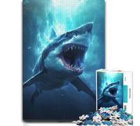 Challenging Wooden Puzzle, Adults, Shark Attack, 1000 Pieces | Adult Jigsaw Puzzle: screen-free home activity on weekends.