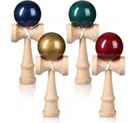Chalyna 4 Pcs Kendama for Beginners and Pro, the Traditional Japanese Kendama, Competition Standard 7 Inch Wooden Ball and Cup for Skill Building