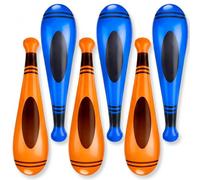 Chalyna 6 Pcs Crayon Inflatable Baseball Bats 17 Inch Inflatable Baseball Bat Baseballs Drip Party Decorations for Sports Summer Pool Beach Party Favors Birthday Supplies