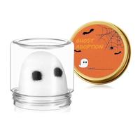 Chalyna Halloween Adopt a Ghost, Tiny Ghost in the Jar Little Pocket Ghost Mini Handcrafted Felting Ghost Doll Creative Spooky Gift for Ghost Stories Spooky Movies Halloween Decoration Lovers