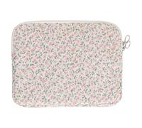 CHAMAIR 11 Inch Laptop Sleeve Patterned Floral Laptop Case Cute Laptop Sleeve Puffy Quilted Laptop Sleeve Womens Aesthetic Macbook Case (A04 Pink Floral 11inch)