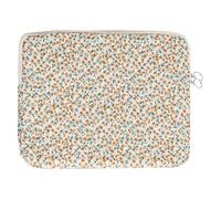CHAMAIR 15 Inch Laptop Sleeve Patterned Floral Laptop Case Cute Laptop Sleeve Puffy Quilted Laptop Sleeve Womens Aesthetic Macbook Case 14'' 15'' (A05 Yellow Floral 15inch)