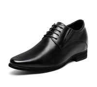 CHAMARIPA Elevator Shoes for Men | Invisible Height Increase Formal Dress Shoes with Built-in System | 3.15 Inches/8cm Hidden Lift | Pointed Toe Leather for Business & Wedding