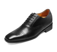 CHAMARIPA Height Increasing Shoes Tall Men's Oxford Elevator Shoes Make You 2.76 inches Taller - K6531 (8 UK Narrow, Black)