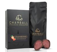 CHAMBALL Dark Chocolate Strawberries 150g | Luxury Chocolates Gift Box | Belgian Chocolates, Dark Chocolate, Assorted zGift Box, Valentine’s, Father’s Day Gift