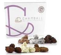 CHAMBALL Deluxe Belgian Chocolate | 24 Gourmet Truffles with Whisky, Pistachio, Cookies, Pedro Ximénez, Chili & Champagne | Luxury Belgian Chocolates Gift Box | Fancy Posh Chocolate Selection