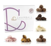 CHAMBALL Luxury Belgian Chocolate Gift Box | 24 Handmade Truffles with White, Milk, Dark Chocolate, Mango, Strawberry & Orange | Fancy Posh Chocolates Gift for Women | Premium Assorted Boxed Chocolate