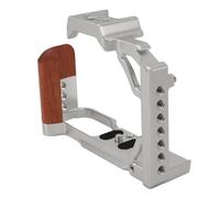 Chamber Cage, Wooden Handle Easy to Install the Video Cage of the Camera for Photography (Silver)