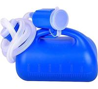 Chamber Pot, Men's Male Bed Urinal Potty Pee Bottle 3000ML Collector with 1.6M Tube(Beige)