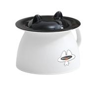 Chamber Pot with Lid 1.5L Cartoon Cat Portable Chamber Pot