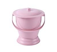 Chamber Pot with Lid and Handle, Heavy Duty Bed Pan Non-Slip PP Urinal Bottle with Detachable Base, Washable Reusable Portable Toilet for Kids, Adults, Elderly