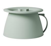 Chamber Pot with Lid, Dustproof Thicken Safe PP Portable Urinal, 1.5L Bedside Commode Bucket Spittoon with Handle for Home Camping Car Travel