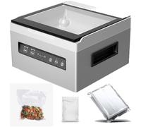 Chamber Vacuum Sealer 320W, 90KPA High Suction Power, Adjustable Three-Speed Mode, Sealing time is adjustable, Sous Vide Cooking, Bag Sealing Bar, Food Vacuum Machine Commercial Kitchens