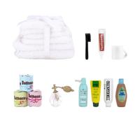 CHAMBERY 1:12 Scale Miniature Dollhouse Bathroom Accessories 12Pcs - Shampoo Perfume, Toothbrush Toothpaste, Toilet Paper Rolls, Towels