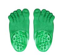 Chambom Funny Feet Slippers - Gag Gifts, Funny White Elephant Gifts Costumes Barefoot Slippers Novelty Plastic Costume Feet Toe Shoe Big Foot Realistic Costume Accessories, Green, 8-14 Women/9-14 Men