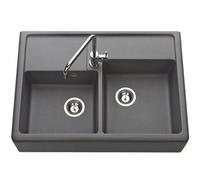 Chambord Thibert Iii 2.0 2-Bowl Granite Inset Kitchen Sink With 90mm Wastes, Grey