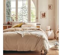 Chambray Plain Cotton Flannel Duvet Cover, Frisson, 200 x 200 cm, Essix