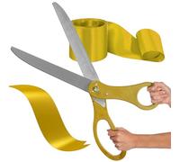 Chambridge Golden Grand Opening Ceremony Kit - 25 Inch Gold Scissors for Ribbon Cutting Giant with Inaugurations and Ceremonies Scissor Special Events