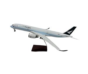 Chame LTD Model Plane Replica Realistic Large Scale with Voice Automated Lights | Aircraft with Stand | Premium Collectors Display | Aviation Gift (Cathay Pacific Airbus A350 1:142 Scale)