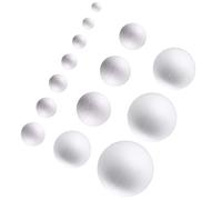 CHAMEEN Craft Foam Balls 1 cm - 5 cm, 200 Pieces, White, Modern Style, DIY Kit for Christmas, Wedding, Party Decorations
