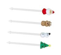 CHAMEEN Merry Christmas Animal Fruit Fork Food Grade Plastic Mini Cartoon Kids Cake Bento Lunch Fruit Party Toothpick Decoration Bento