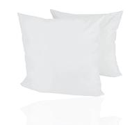 CHAMEEN Set of 2 Waterproof Cushion Covers 45 x 45 cm Cushion Protectors with Zip Anti-Dust Mite Breathable