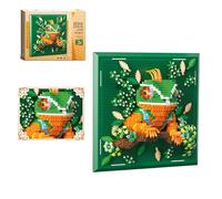 Chameleon 3D Wall Art Mini Building Blocks Set, 1684PCS Rainforest Mural Painting Display Model with Plant Series, Ainmal Micro Bricks Kit, Creative Home Decor, Unique Gifts for Adults & Teens