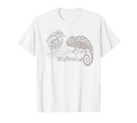 Chameleon and Bird Value Graphic T-Shirt, Men, White, S