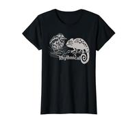 Chameleon and Bird Value Graphic T-Shirt, Women, Black, S