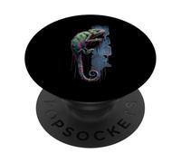 Chameleon Animal Lover Graphic Motif Art PopSockets Adhesive PopGrip